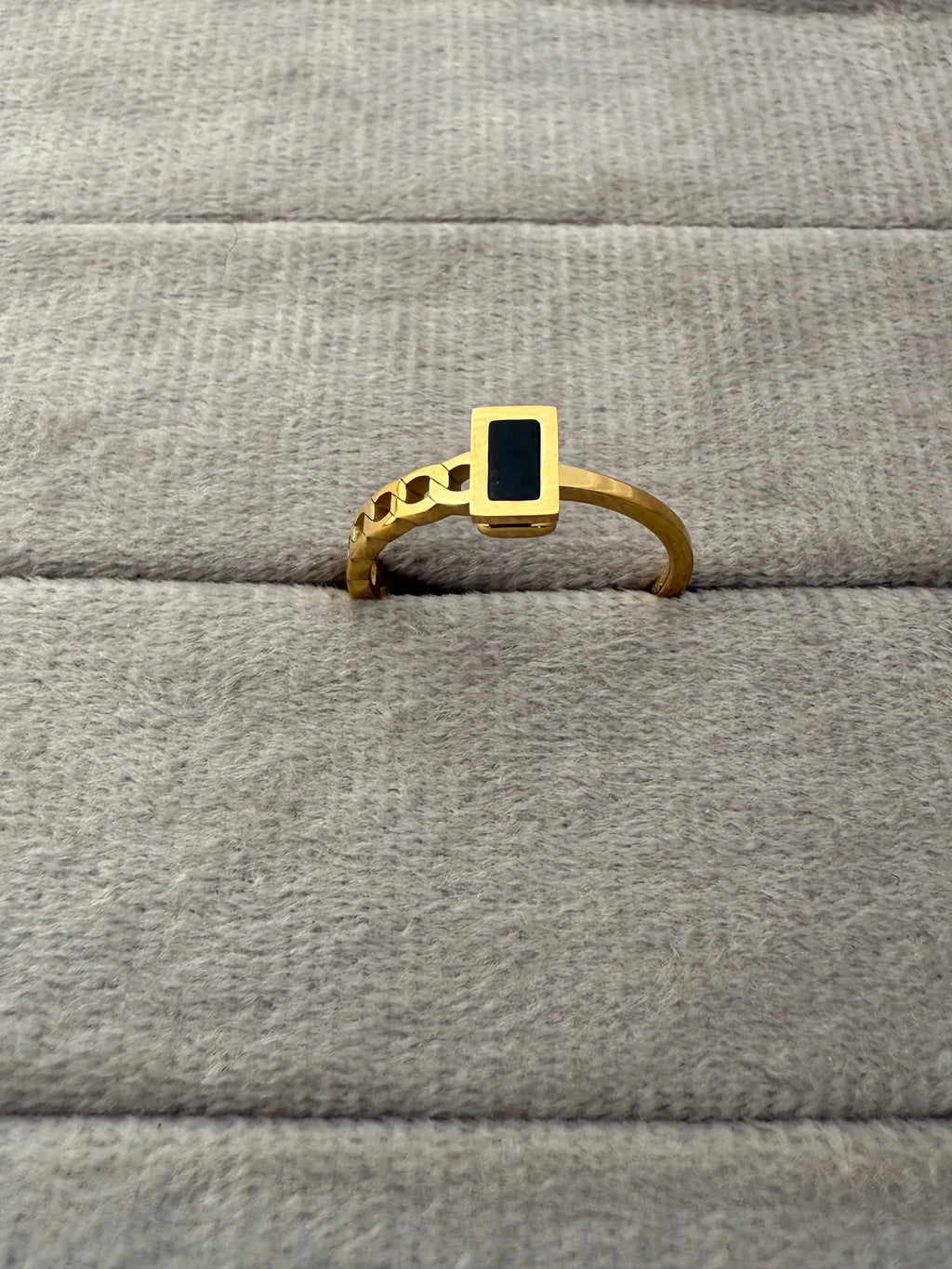 Black Charm Ring - Diatoms