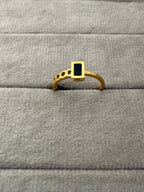 Black Charm Ring - Diatoms