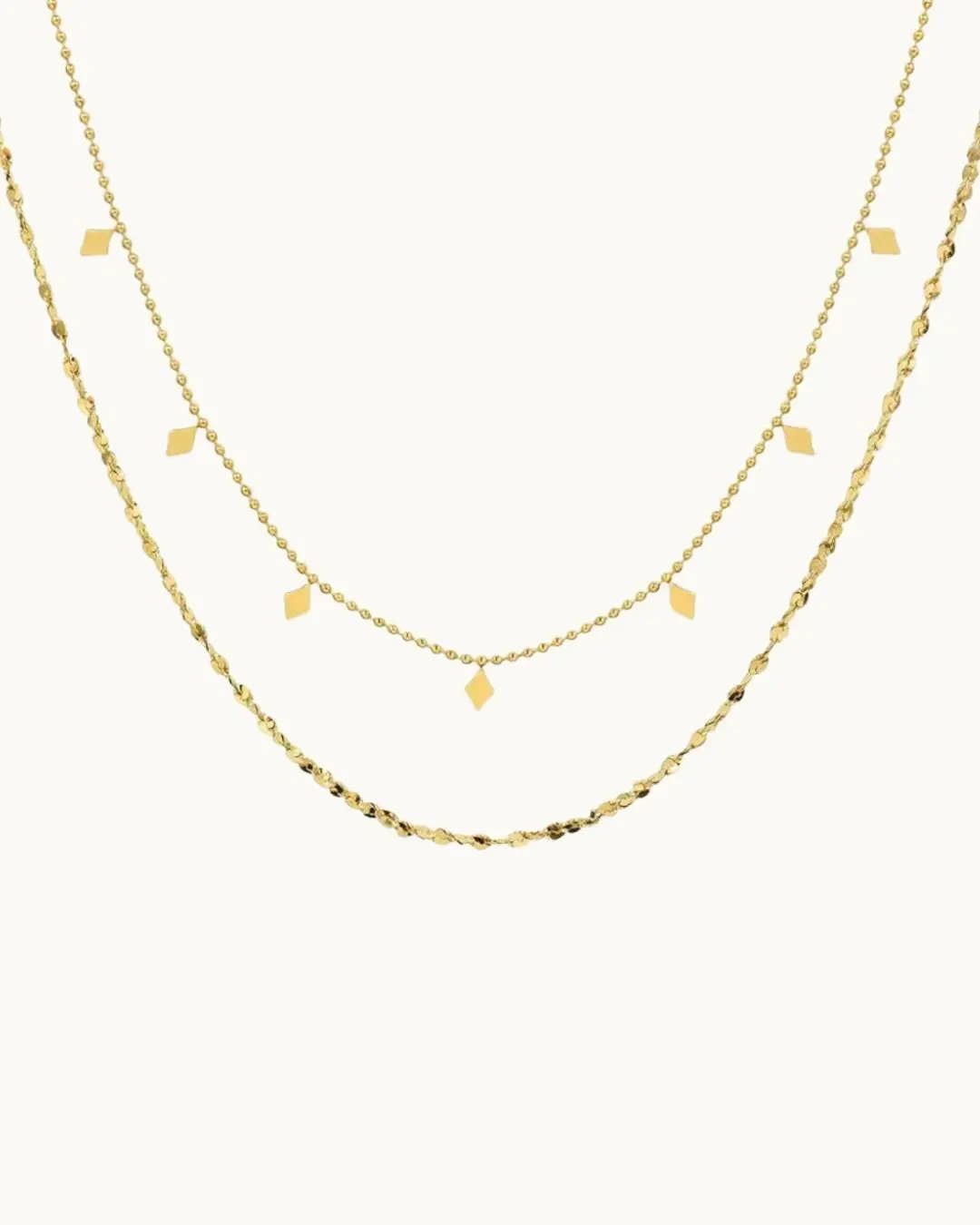 Opulent Aura Gold Chain Necklace - Diatoms