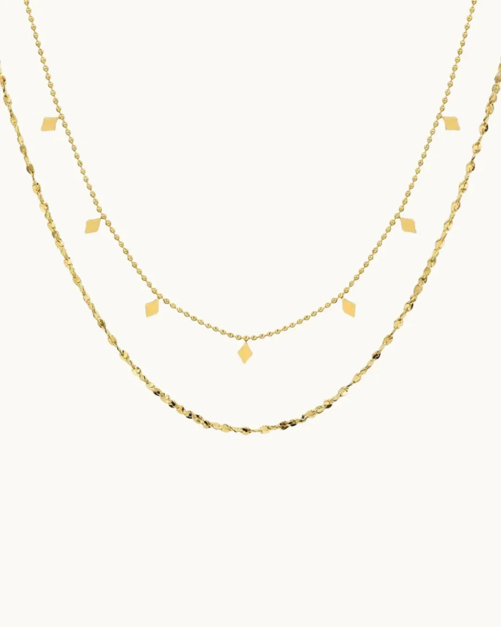 Opulent Aura Gold Chain Necklace - Diatoms
