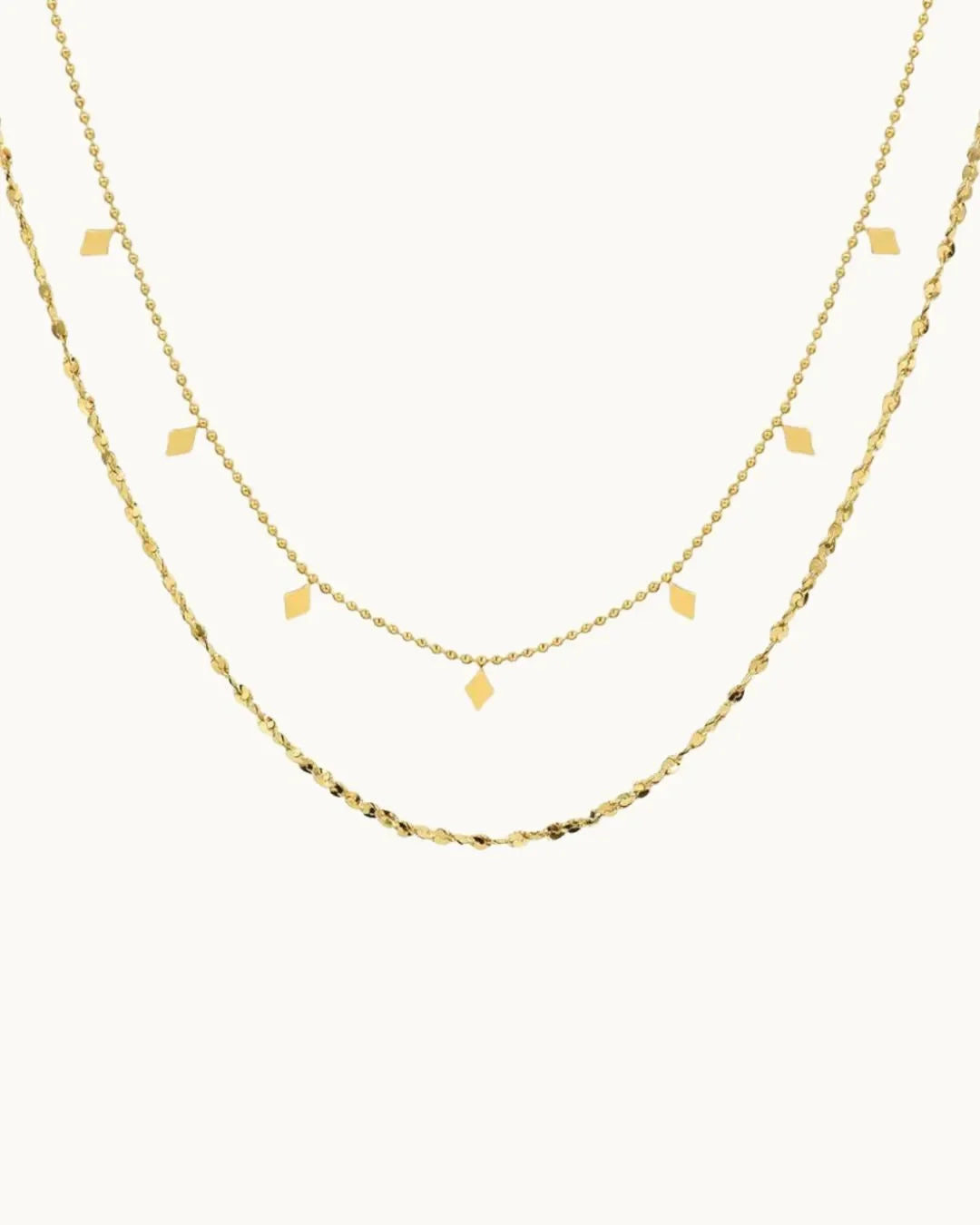 Opulent Aura Gold Chain Necklace - Diatoms