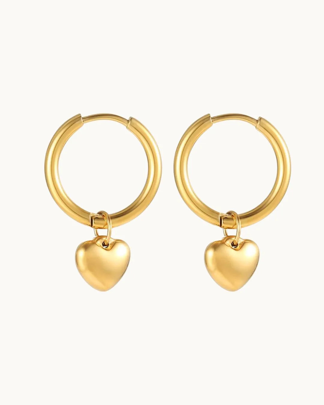 Luxy Small Heart Hoop Earrings - Diatoms