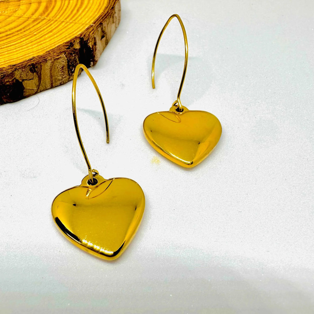 Oceanic Glow Heart Earrings - Diatoms