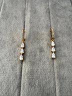 Opulent Ivory Diamond Drops Earrings - Diatoms