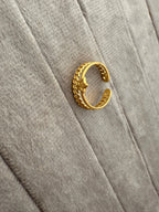 Double row star cuff ring - Diatoms