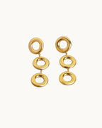 Geometric Layered Chunky Earrings - Diatoms