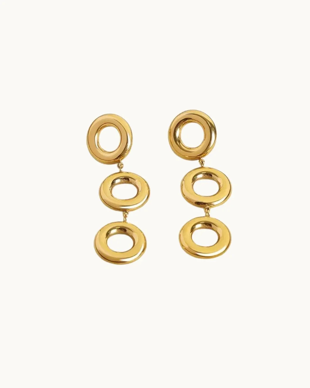 Geometric Layered Chunky Earrings - Diatoms