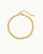 Golden Heart Link Bracelet - Diatoms