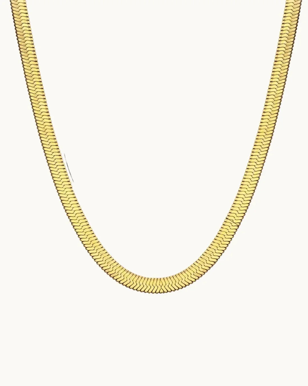 Luxe Herringbone Statement Gold Chain Necklace - Diatoms