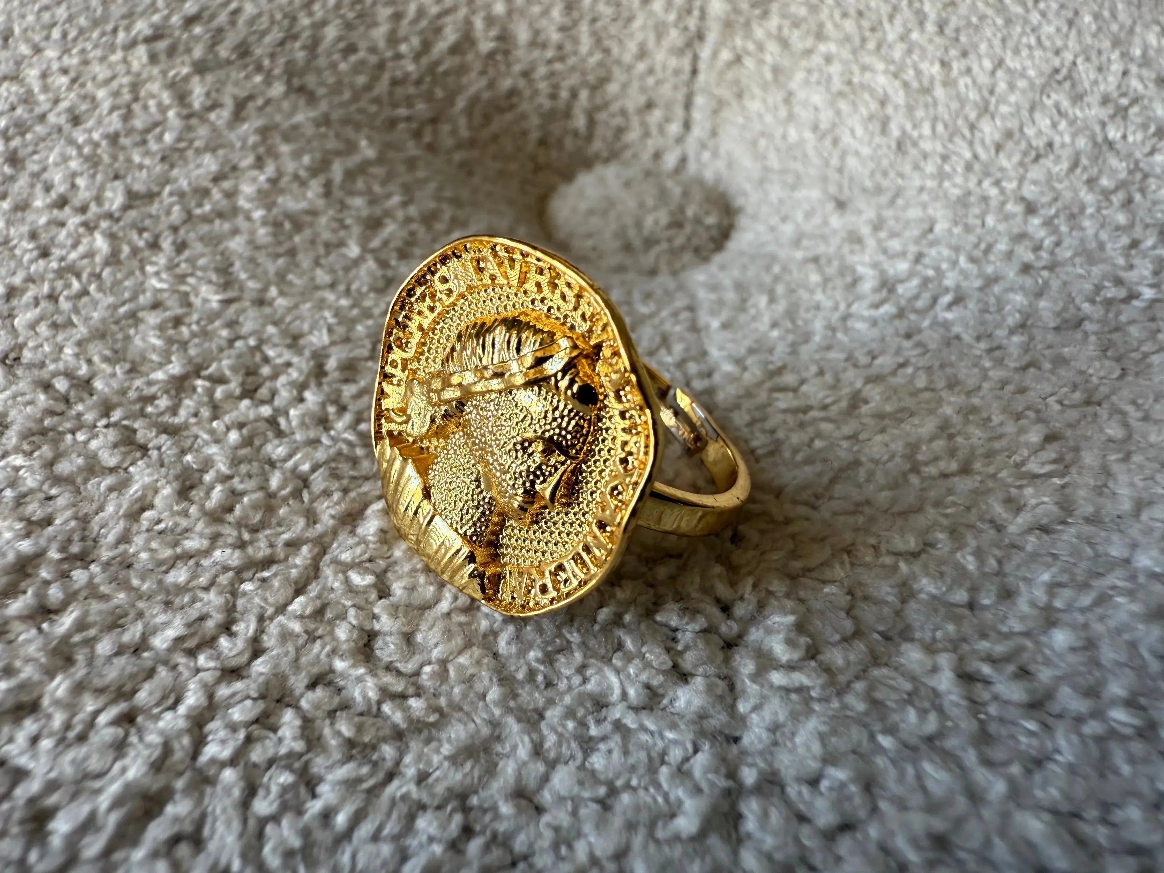 Luxe Vintage Gold Ring - Diatoms