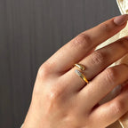 Luxe Gilded Adjustable Ring - Diatoms