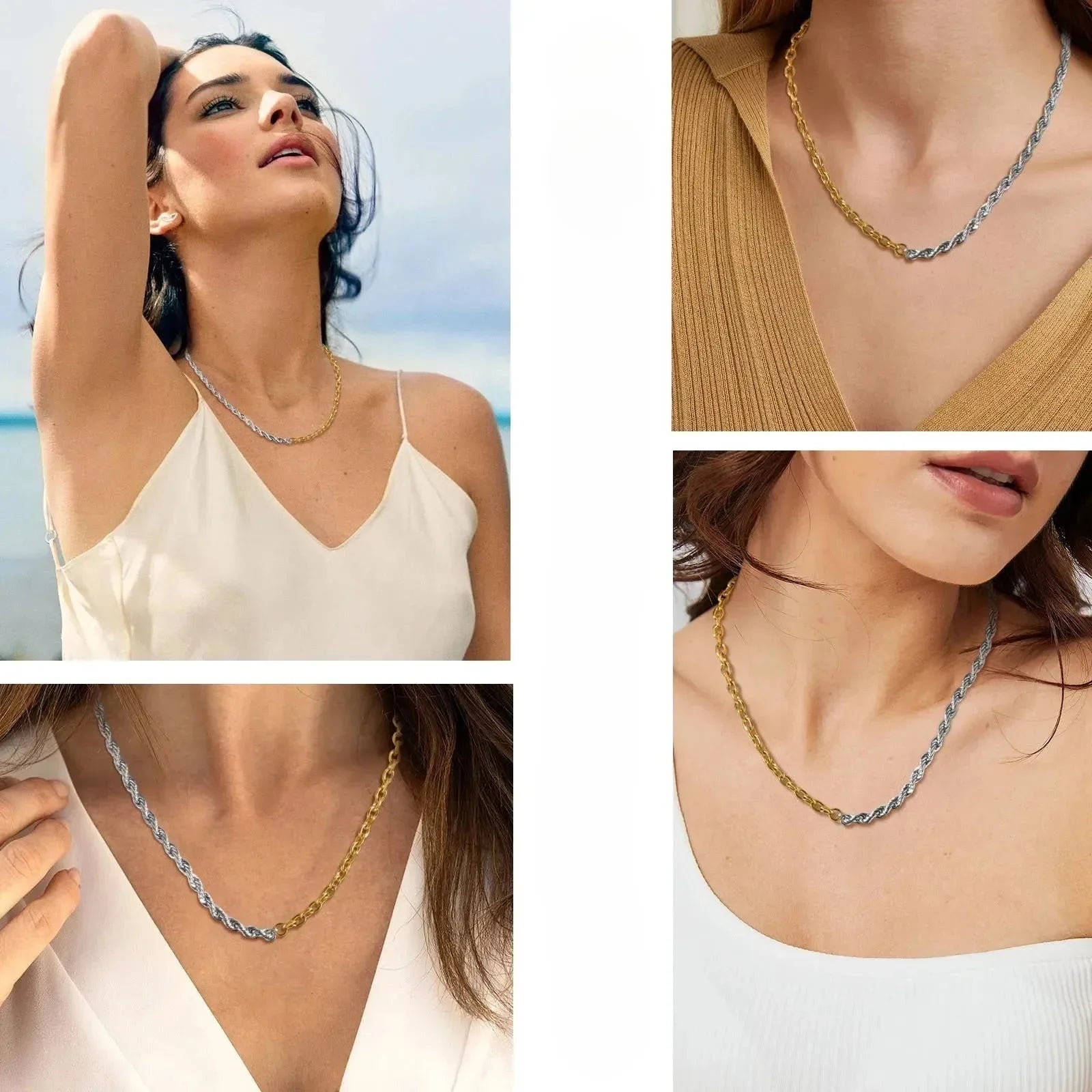 Luxy Two Tone Necklace - Diatoms