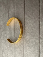 Vintage Twist Pattern C Shaped Bangle - Diatoms