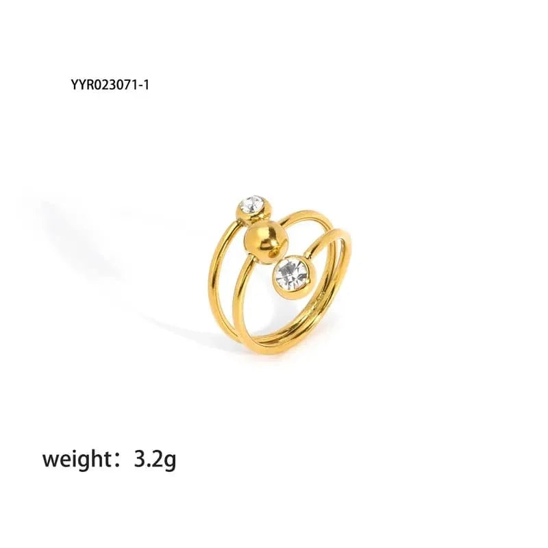 Trio Crest Adjustable Ring