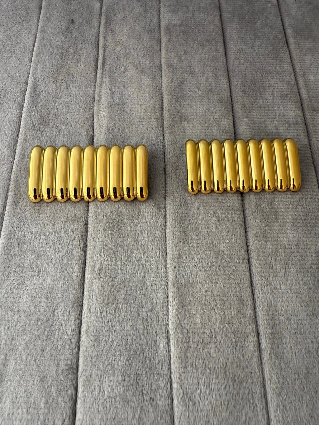 French Fusion Square Earrings - Diatoms