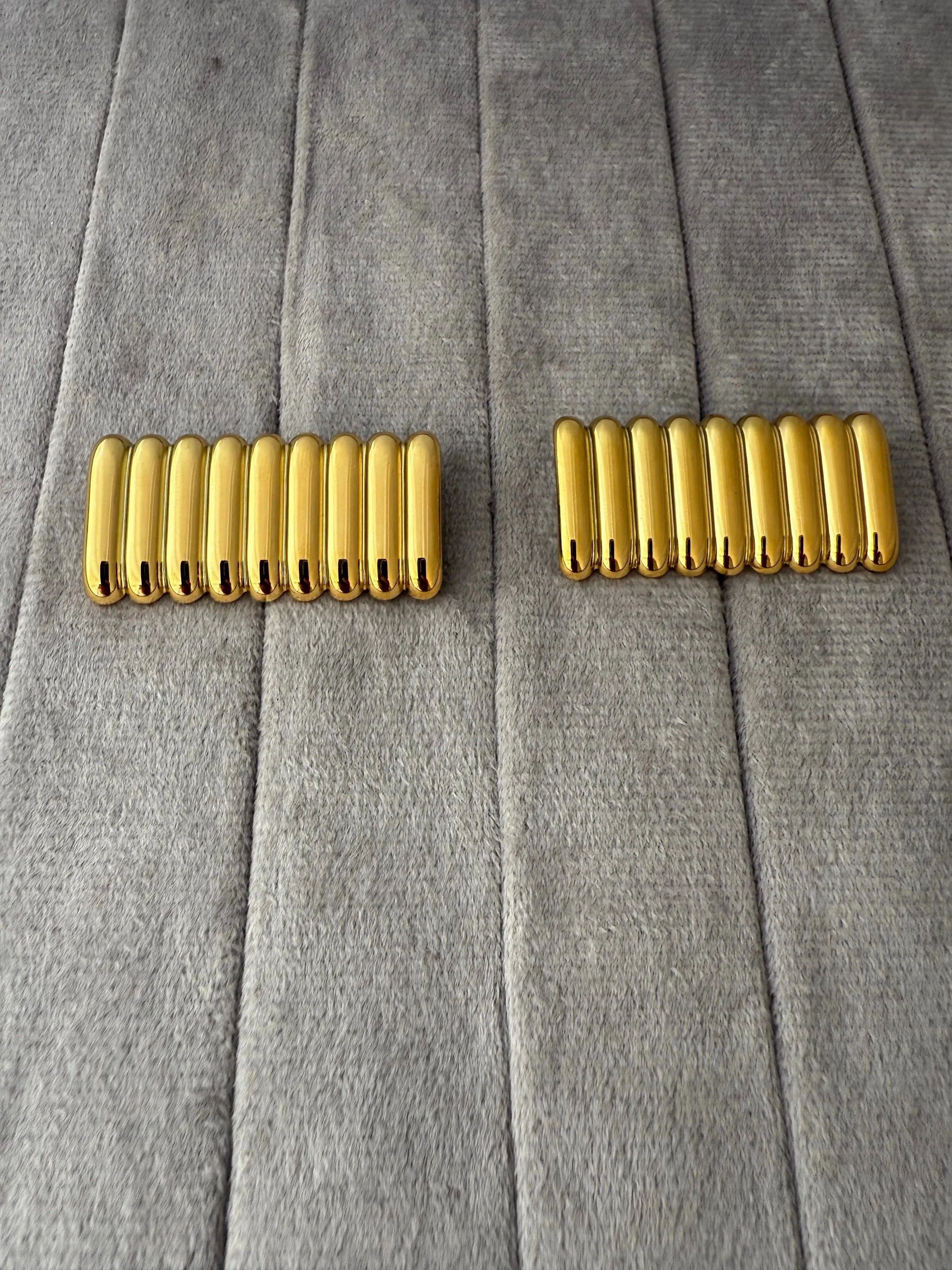 French Fusion Square Earrings - Diatoms