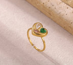Tri-Gem Amour Ring