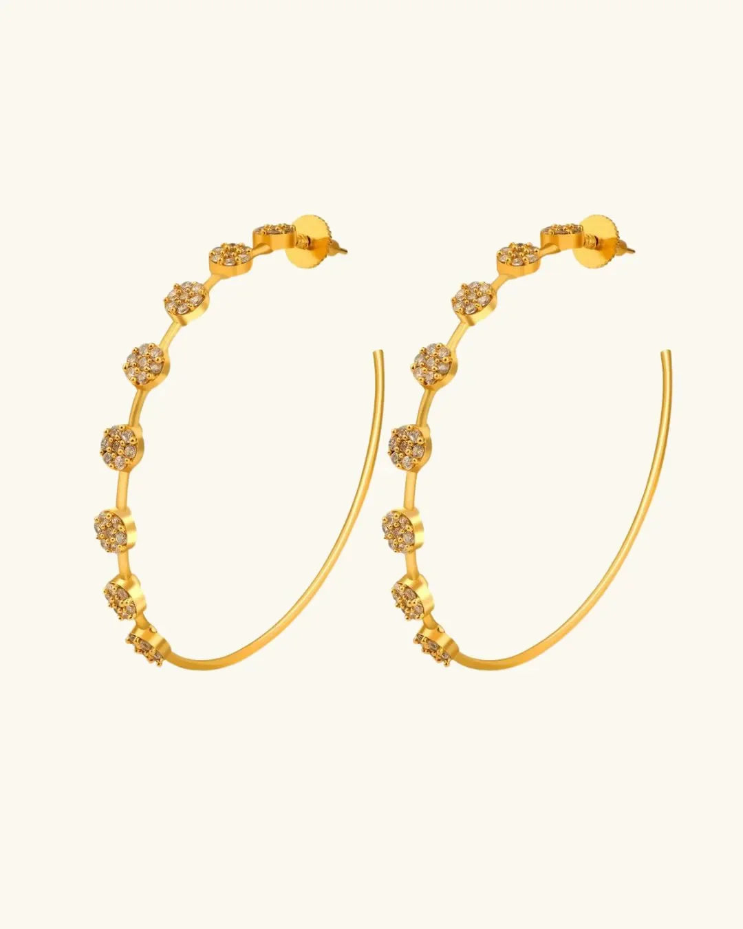 Luxe Elegant Hoop Earrings - Diatoms
