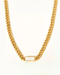 White Cuban Chain Necklace