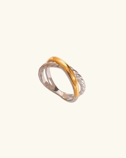 Luxy Dual Cross Ring - Diatoms