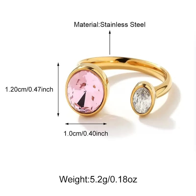 Opaline Glow Adjustable Ring