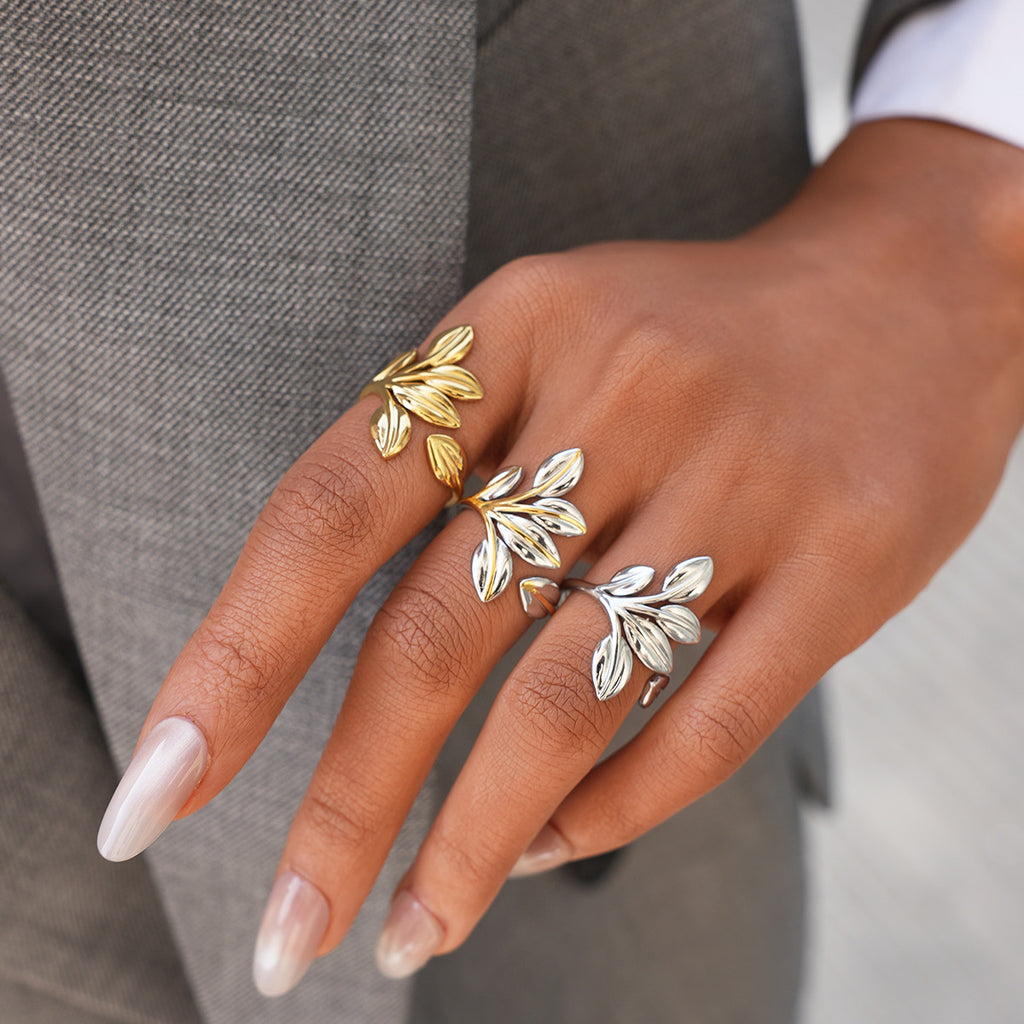 Imperia Leaf Adjustable Ring