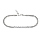 Starlit Grace Silver Bracelet - Diatoms