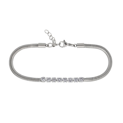 Starlit Grace Silver Bracelet