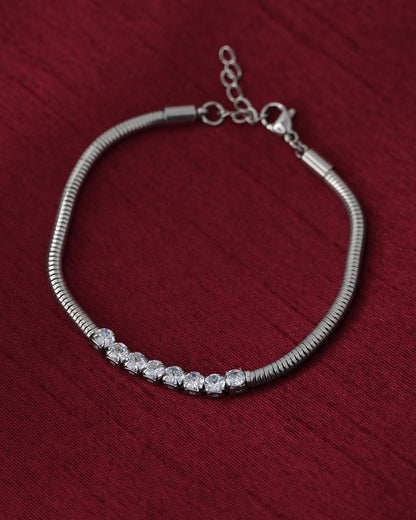 Starlit Grace Silver Bracelet