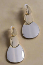 Chunky Gold Statement Silver Earrings - Diatoms