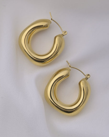 Gilded Glam Hoops Earrings