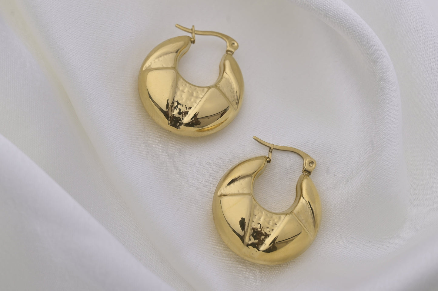 Golden Dazzle Hoop Earrings