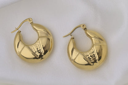 Golden Dazzle Hoop Earrings