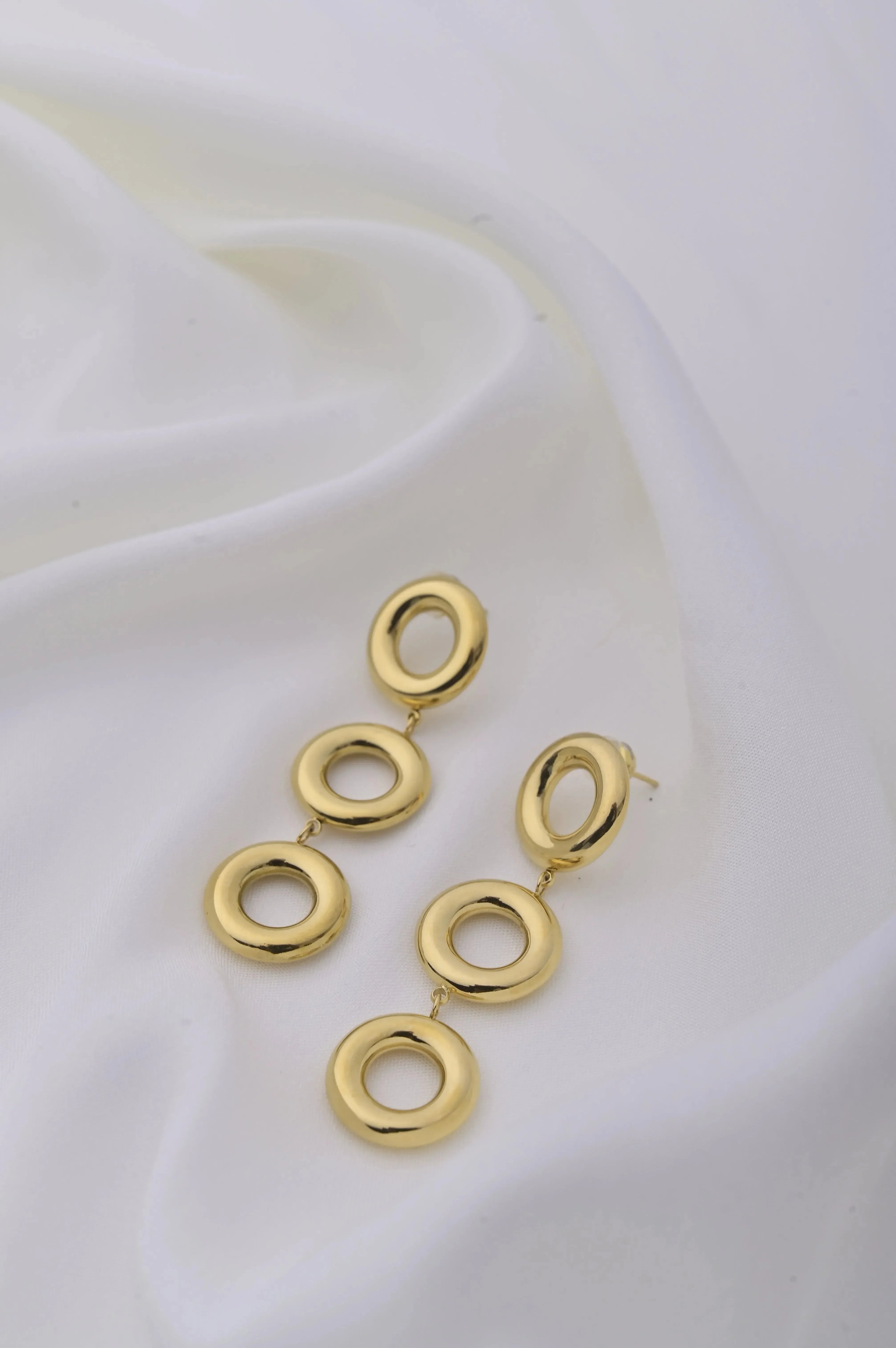 Geometric Layered Chunky Earrings - Diatoms