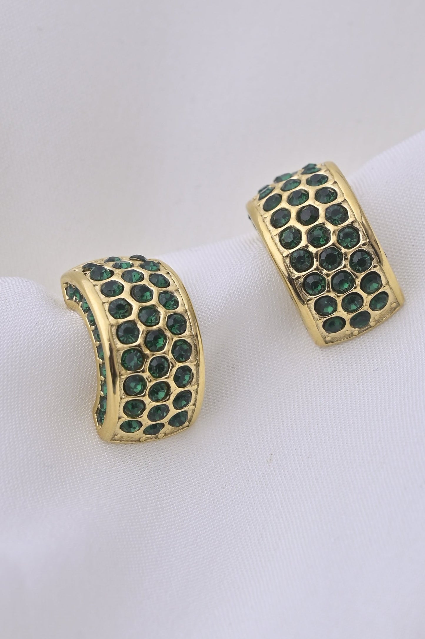 American Greenstone Studs Earrings