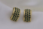 American Greenstone Studs Earrings - Diatoms
