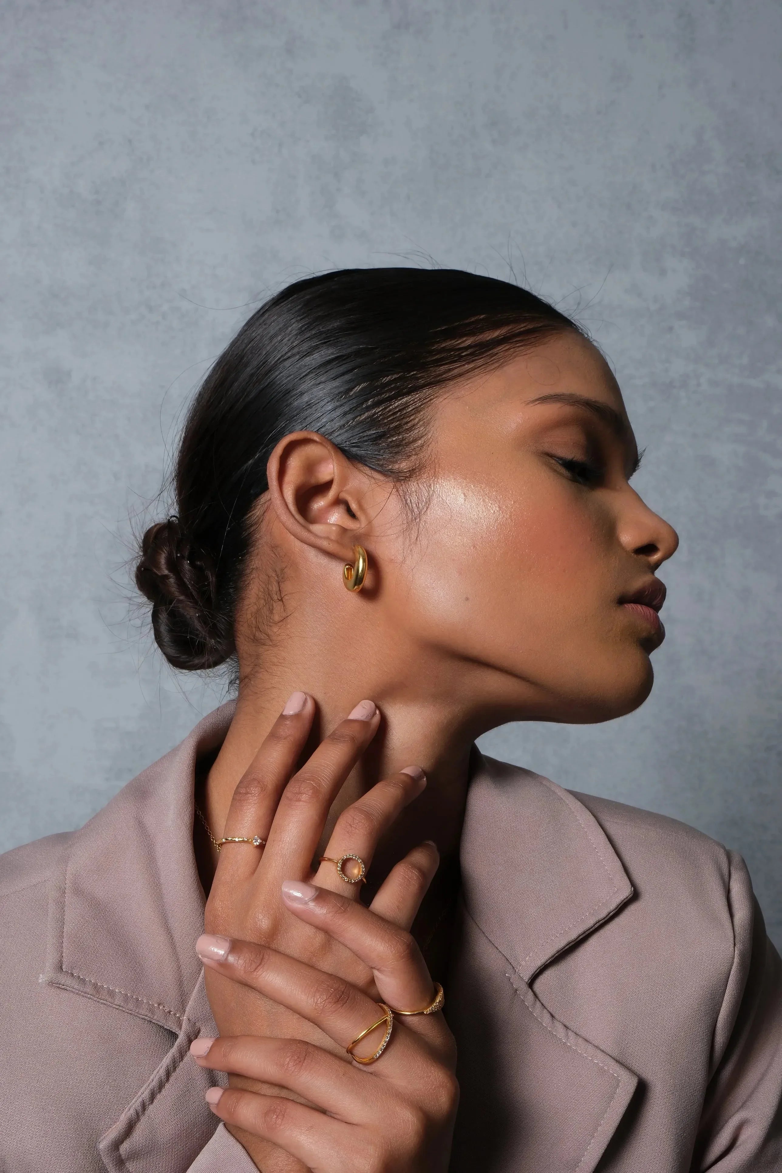 Prestigious Golden Luster Earrings - Diatoms