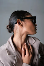 Square Dazzle Gold Hoops Earrings - Diatoms