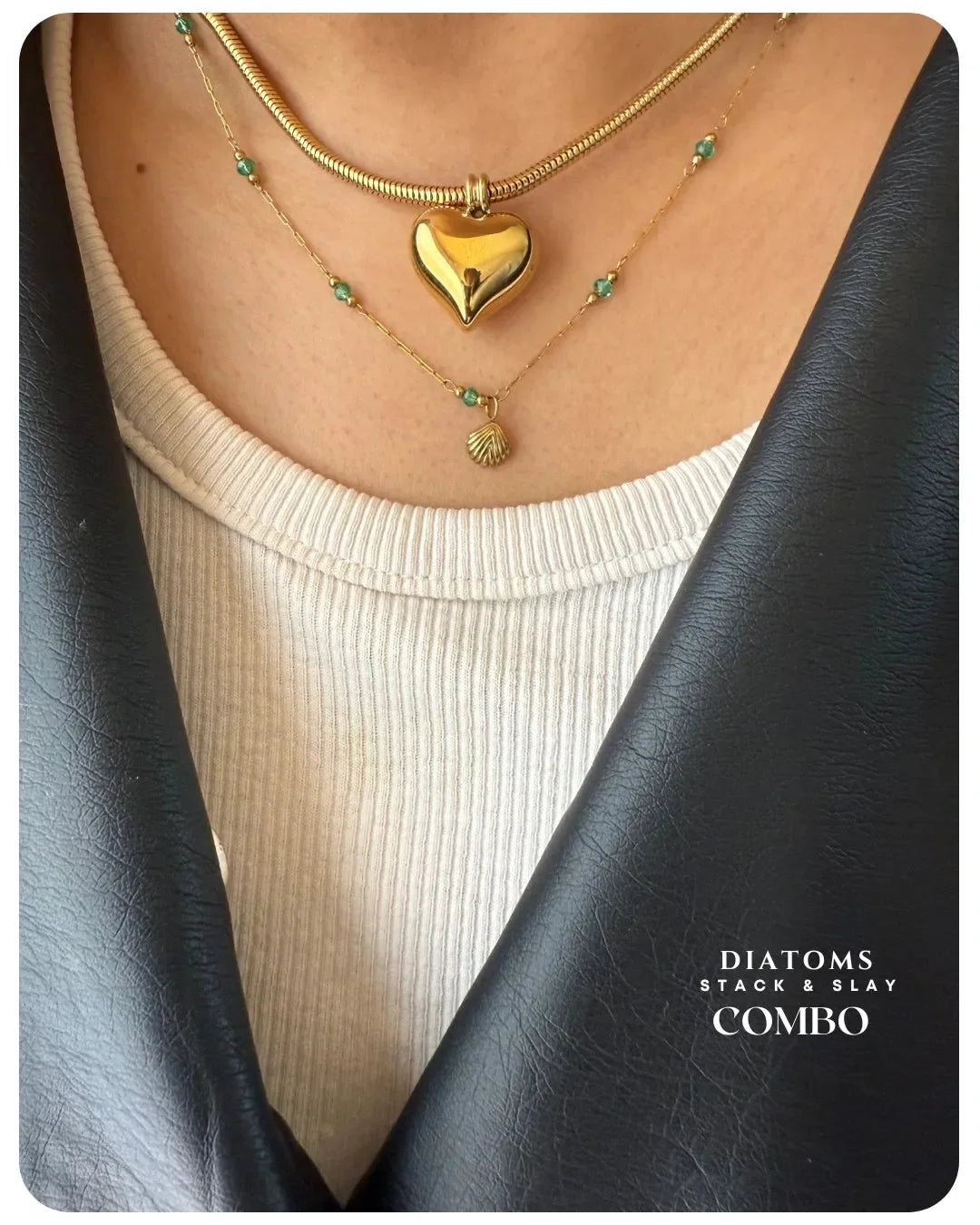 Diatoms Stack Slay Combo Mood Loop Necklace - Diatoms