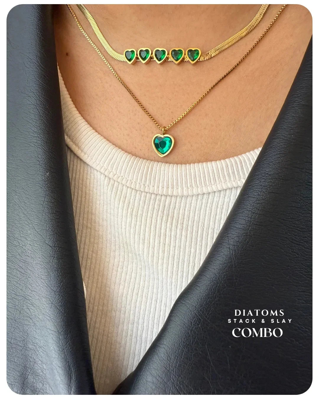 Diatoms Stack Slay Combo Vibe Spike Necklace - Diatoms