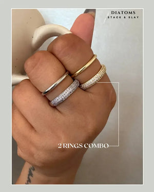 Diatoms Stack Slay Combo Dual Tone Ring