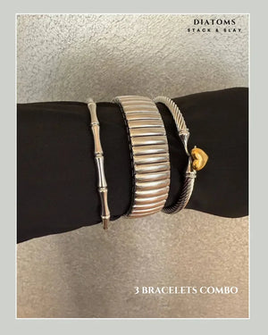 Diatoms Stack Slay Combo Minimal Bracelet
