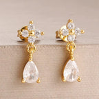 Iris Cluster Drop Earrings