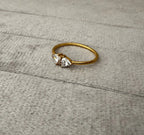 Minimal Classic Diamond Ring - Diatoms