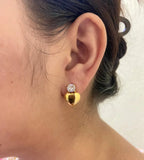 Zircon Sweetheart Shaped Stud Earrings - Diatoms