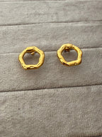 Luxe Graceful Gold Earrings - Diatoms