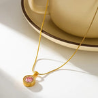 Pink Crystal Orb Necklace