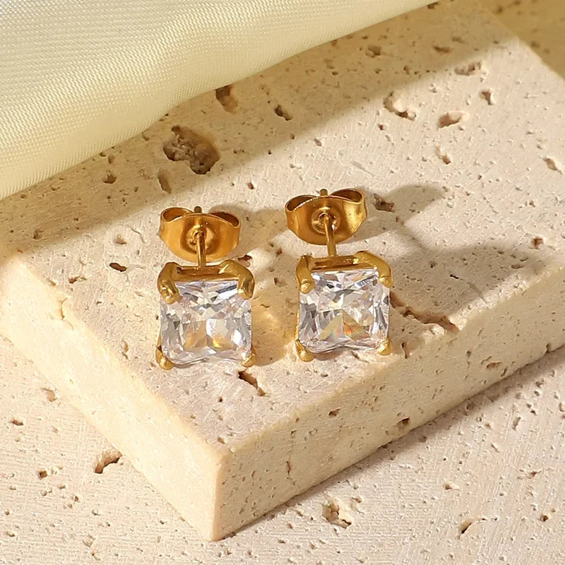 Square Studs - Diatoms
