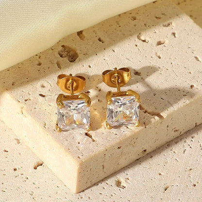 Square Studs - Diatoms