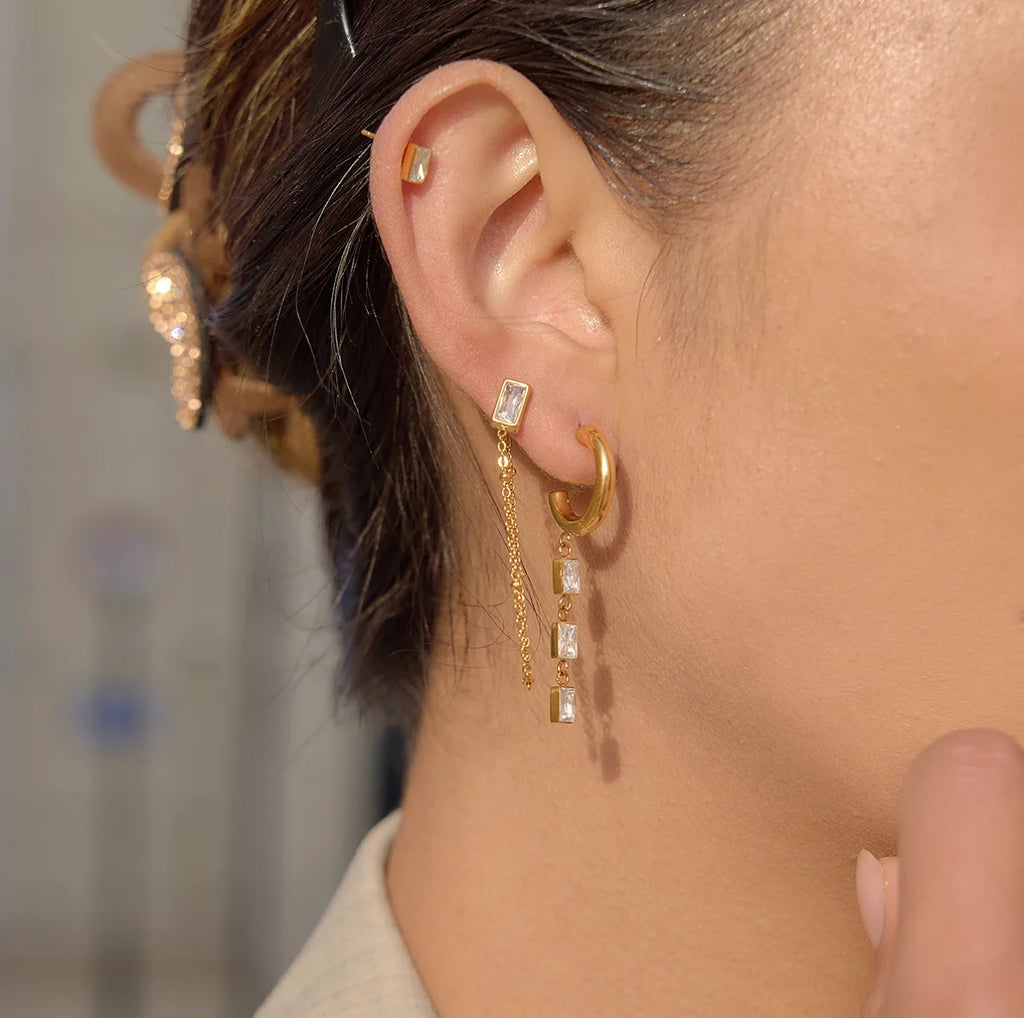 The Symmetrical Baguette Earrings Set